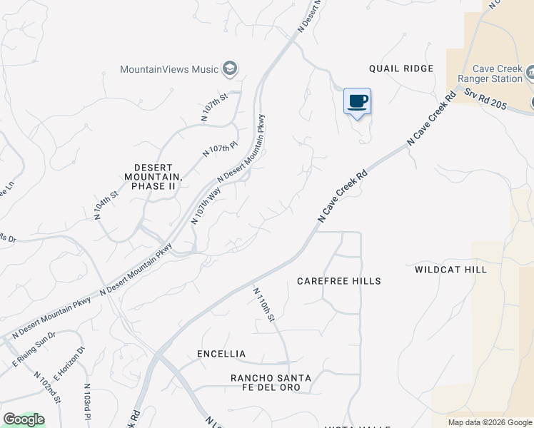 map of restaurants, bars, coffee shops, grocery stores, and more near 10952 East Graythorn Drive in Scottsdale