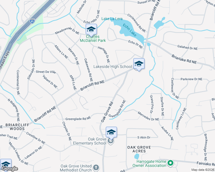 map of restaurants, bars, coffee shops, grocery stores, and more near 2434 Lively Trail Northeast in Atlanta