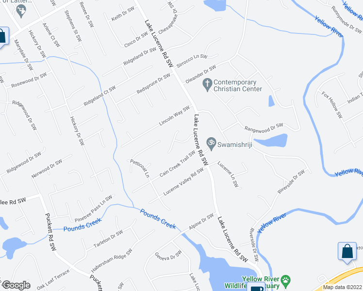 map of restaurants, bars, coffee shops, grocery stores, and more near 4630 Morning Crest Drive in Lilburn