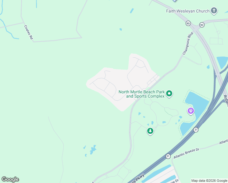 map of restaurants, bars, coffee shops, grocery stores, and more near 3801 Park Pointe Avenue in Little River