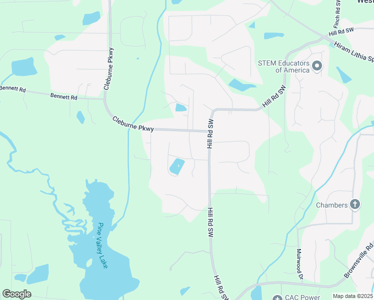 map of restaurants, bars, coffee shops, grocery stores, and more near 4544 Ridgeview Drive in Powder Springs