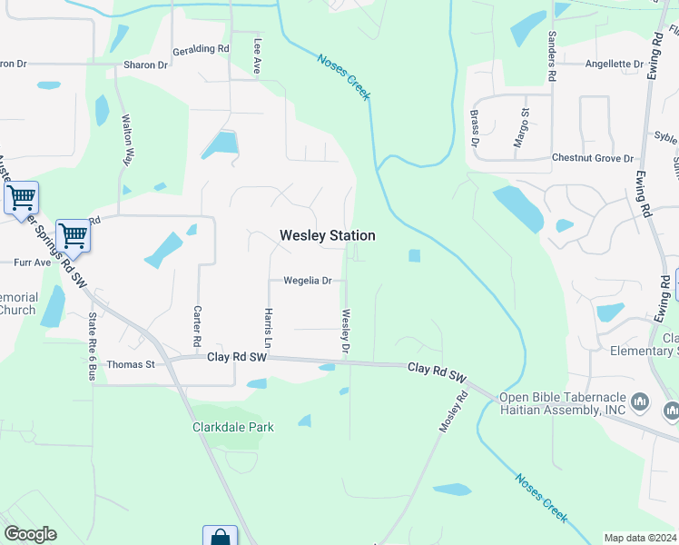 map of restaurants, bars, coffee shops, grocery stores, and more near 3336 Weigelia Drive in Austell