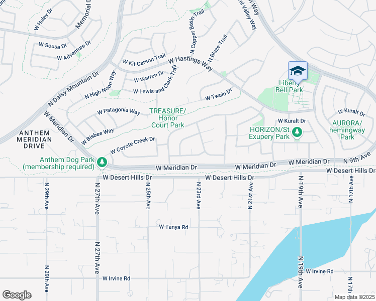 map of restaurants, bars, coffee shops, grocery stores, and more near 2337 West Sax Canyon Lane in New River
