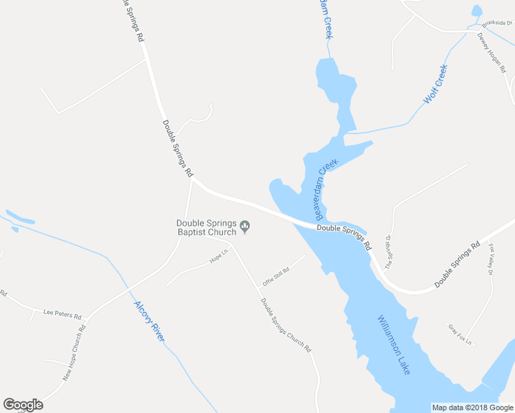 map of restaurants, bars, coffee shops, grocery stores, and more near 3065 Double Springs Road in Monroe