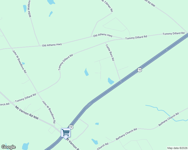 map of restaurants, bars, coffee shops, grocery stores, and more near 1061 Emmas Court in Monroe