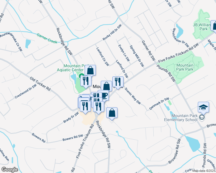 map of restaurants, bars, coffee shops, grocery stores, and more near in Mountain Park