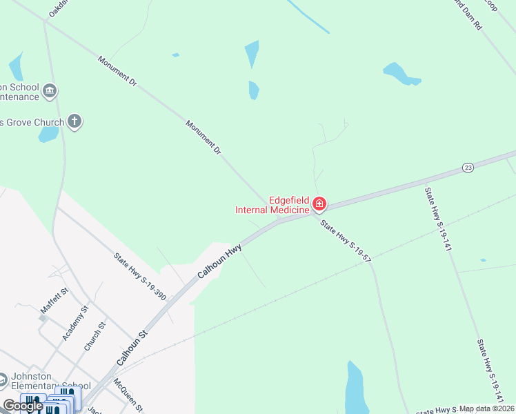 map of restaurants, bars, coffee shops, grocery stores, and more near 13 Monument Drive in Johnston