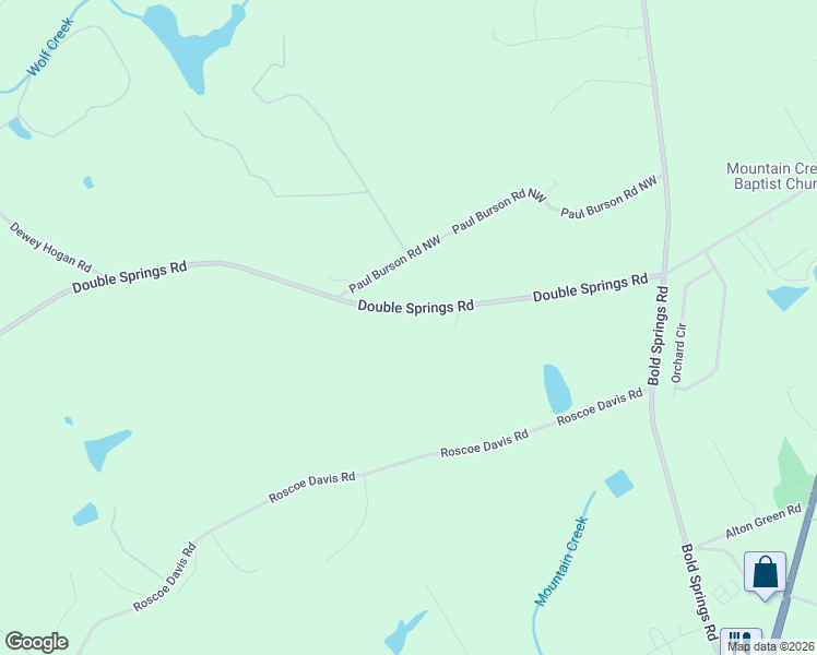 map of restaurants, bars, coffee shops, grocery stores, and more near 292 Double Springs Road in Monroe