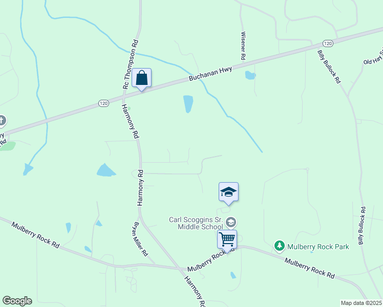 map of restaurants, bars, coffee shops, grocery stores, and more near 260 Harmony Woods Drive in Dallas