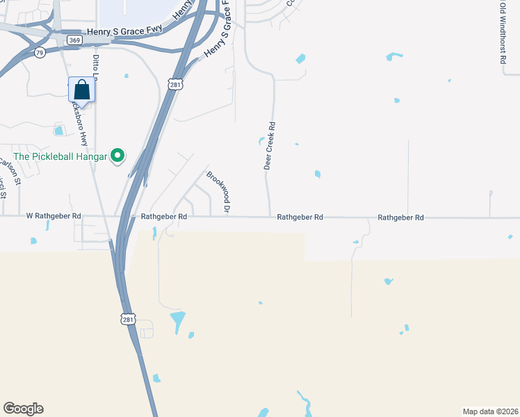 map of restaurants, bars, coffee shops, grocery stores, and more near 5240 Deer Creek Road in Wichita Falls