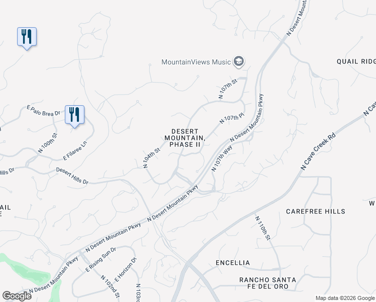 map of restaurants, bars, coffee shops, grocery stores, and more near 10546 East Groundcherry Lane in Scottsdale