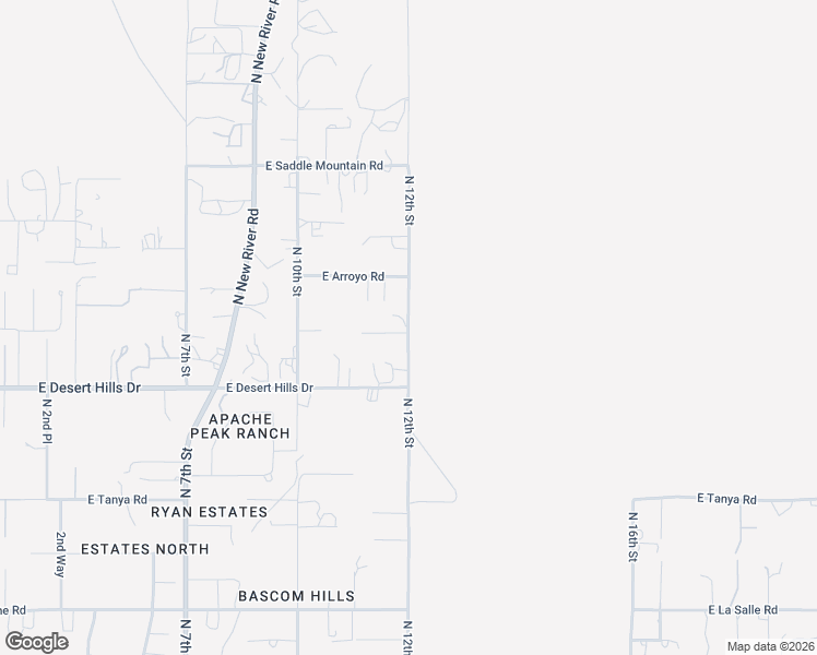 map of restaurants, bars, coffee shops, grocery stores, and more near 39602 North 12th Street in Phoenix