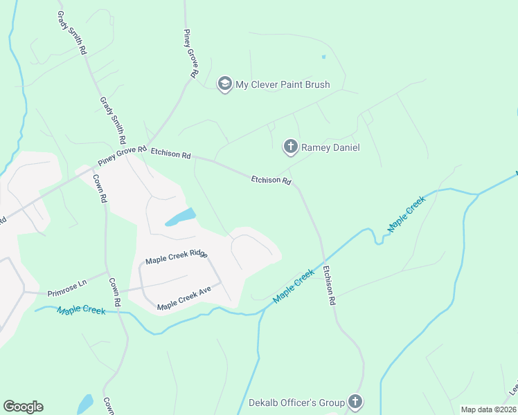 map of restaurants, bars, coffee shops, grocery stores, and more near 3510 Etchison Road in Loganville