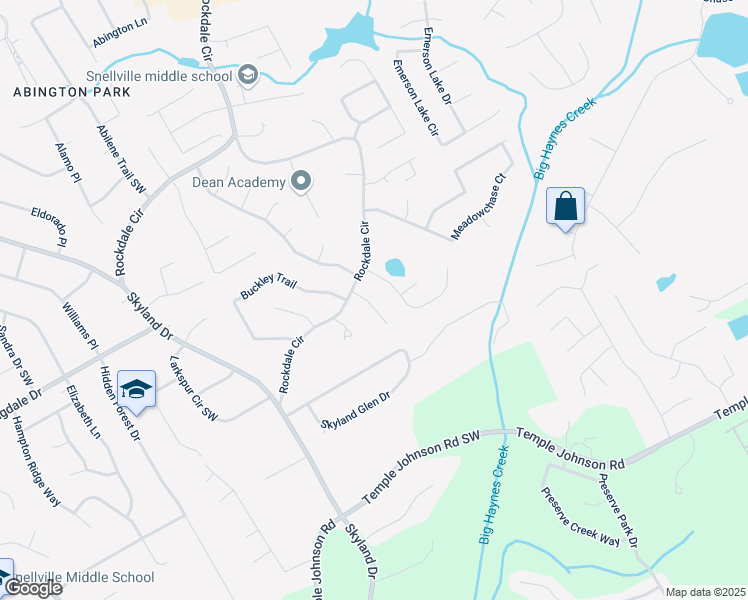 map of restaurants, bars, coffee shops, grocery stores, and more near 3130 Little Forest Court in Snellville