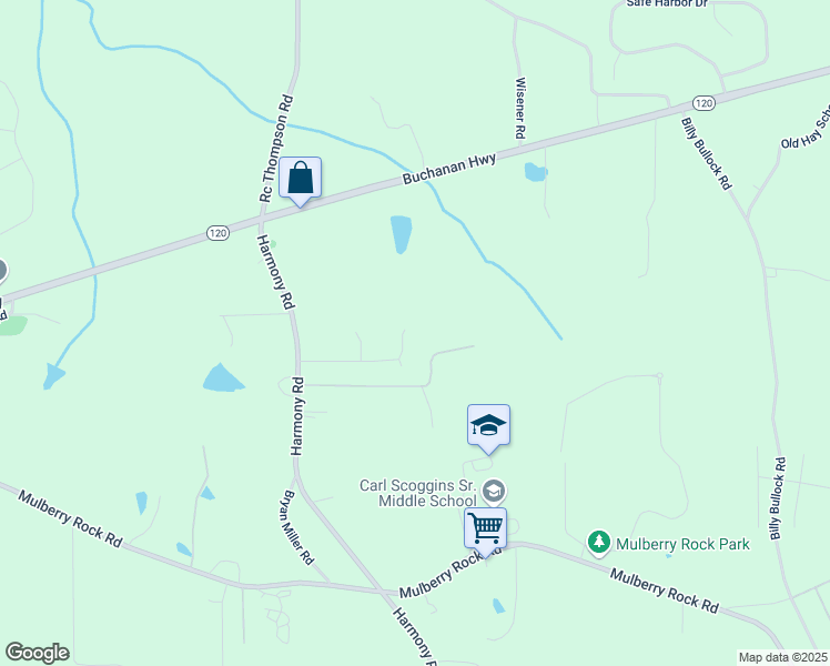 map of restaurants, bars, coffee shops, grocery stores, and more near 270 Harmony Woods Drive in Dallas