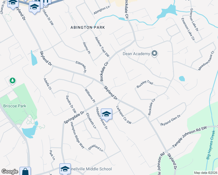 map of restaurants, bars, coffee shops, grocery stores, and more near 2177 Hartridge Drive in Snellville