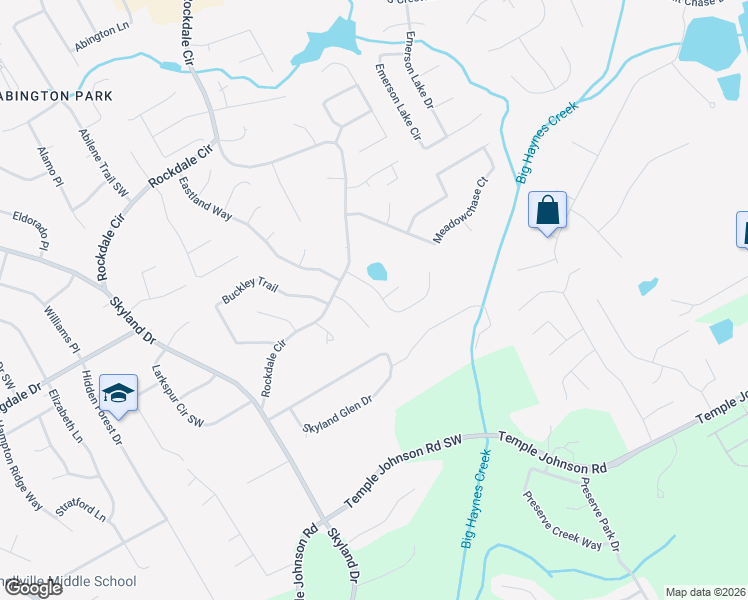 map of restaurants, bars, coffee shops, grocery stores, and more near 3145 Pond Ridge Trail in Snellville