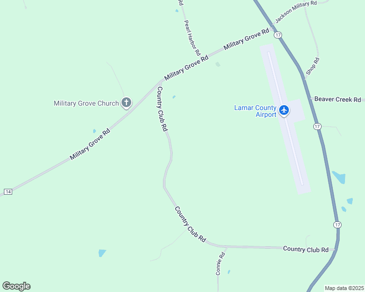 map of restaurants, bars, coffee shops, grocery stores, and more near 1234 Country Club Road in Sulligent