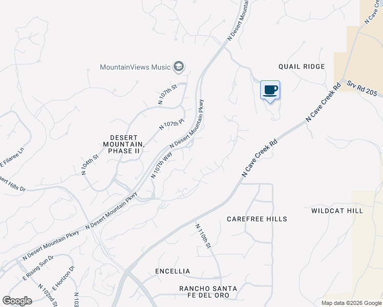 map of restaurants, bars, coffee shops, grocery stores, and more near 10964 East Graythorn Drive in Scottsdale