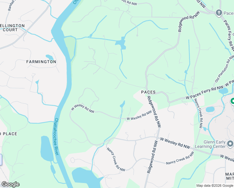 map of restaurants, bars, coffee shops, grocery stores, and more near 1950 West Paces Ferry Road Northwest in Atlanta
