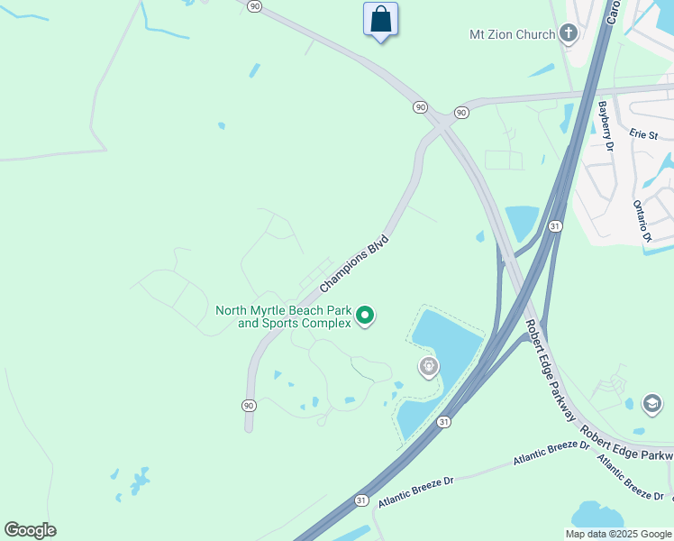 map of restaurants, bars, coffee shops, grocery stores, and more near in North Myrtle Beach