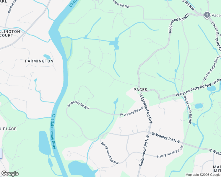 map of restaurants, bars, coffee shops, grocery stores, and more near 1924 West Paces Ferry Road Northwest in Atlanta