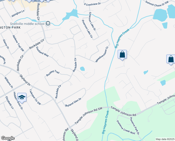 map of restaurants, bars, coffee shops, grocery stores, and more near 1902 Pond Ridge Court in Snellville