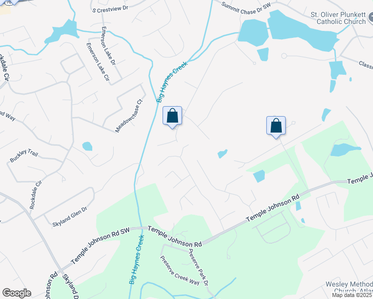 map of restaurants, bars, coffee shops, grocery stores, and more near 1679 Summit Place Way in Loganville