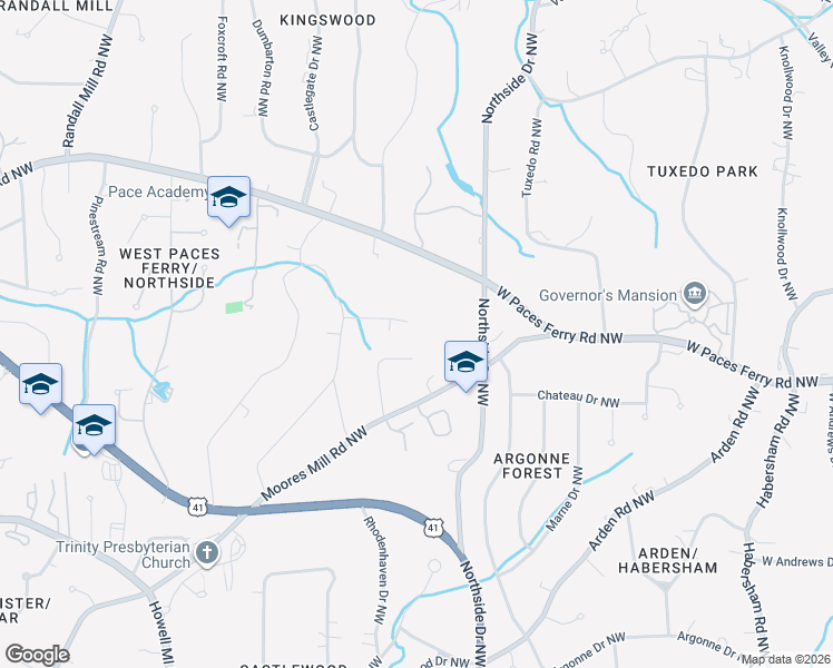 map of restaurants, bars, coffee shops, grocery stores, and more near 686 Montana Road Northwest in Atlanta