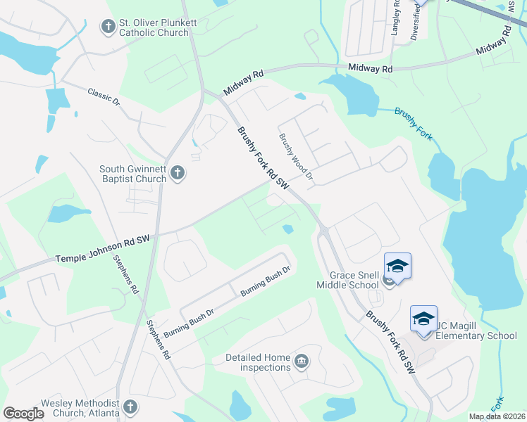 map of restaurants, bars, coffee shops, grocery stores, and more near 1000-1212 Temple Johnson Road Southwest in Loganville