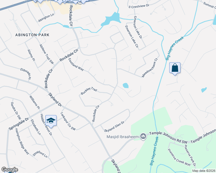 map of restaurants, bars, coffee shops, grocery stores, and more near 3091 Eastland Way in Snellville