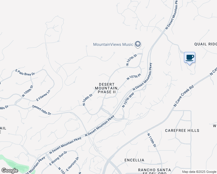 map of restaurants, bars, coffee shops, grocery stores, and more near 39722 North 106th Street in Scottsdale