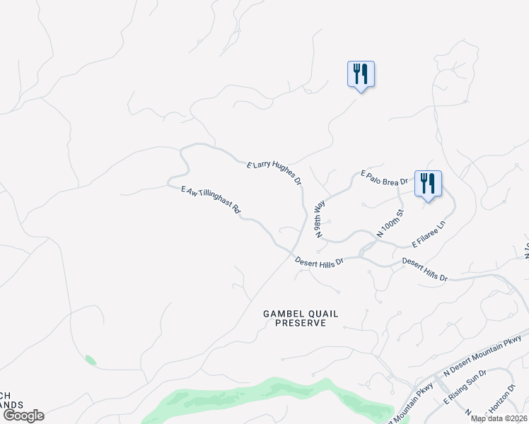 map of restaurants, bars, coffee shops, grocery stores, and more near 9626 East Aw Tillinghast Road in Scottsdale