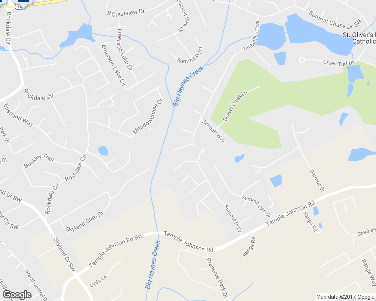 map of restaurants, bars, coffee shops, grocery stores, and more near 3003 Heavenly Lane in Snellville