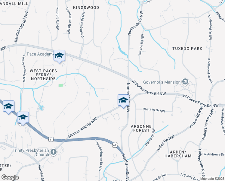 map of restaurants, bars, coffee shops, grocery stores, and more near 680 Montana Rd NW in Atlanta