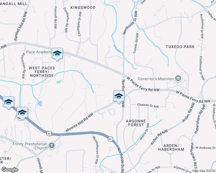 map of restaurants, bars, coffee shops, grocery stores, and more near 680 Montana Road Northwest in Atlanta
