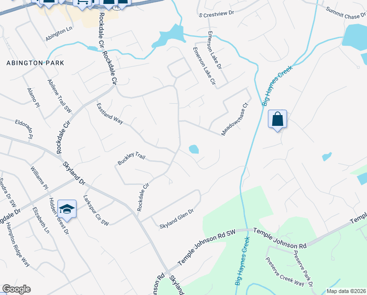 map of restaurants, bars, coffee shops, grocery stores, and more near 3100 Pond Ridge Trail in Snellville