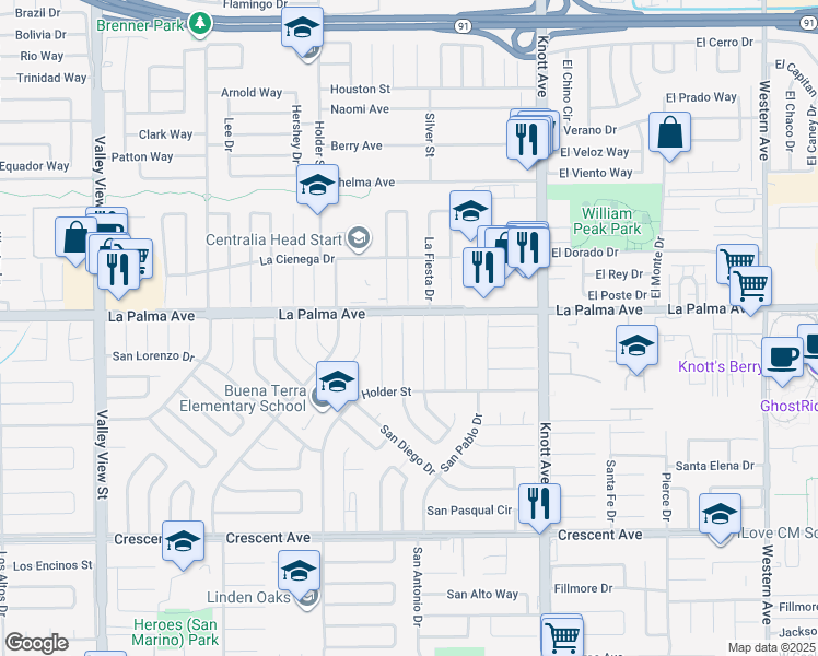 map of restaurants, bars, coffee shops, grocery stores, and more near in 