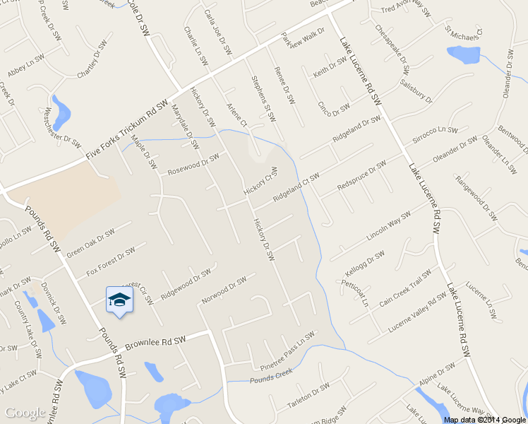 map of restaurants, bars, coffee shops, grocery stores, and more near 1439 Ridgeland Court Southwest in Lilburn