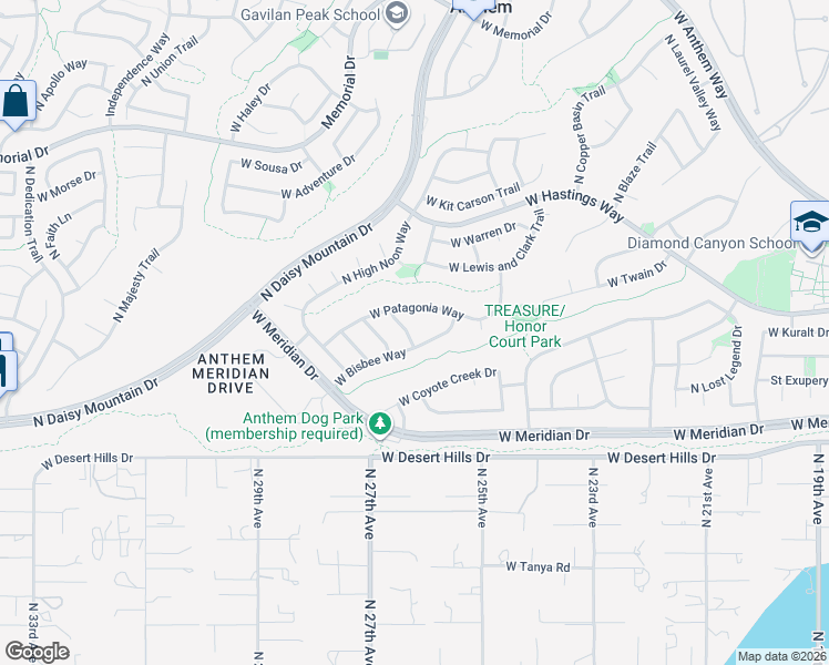 map of restaurants, bars, coffee shops, grocery stores, and more near 39813 North Iron Horse Way in Anthem
