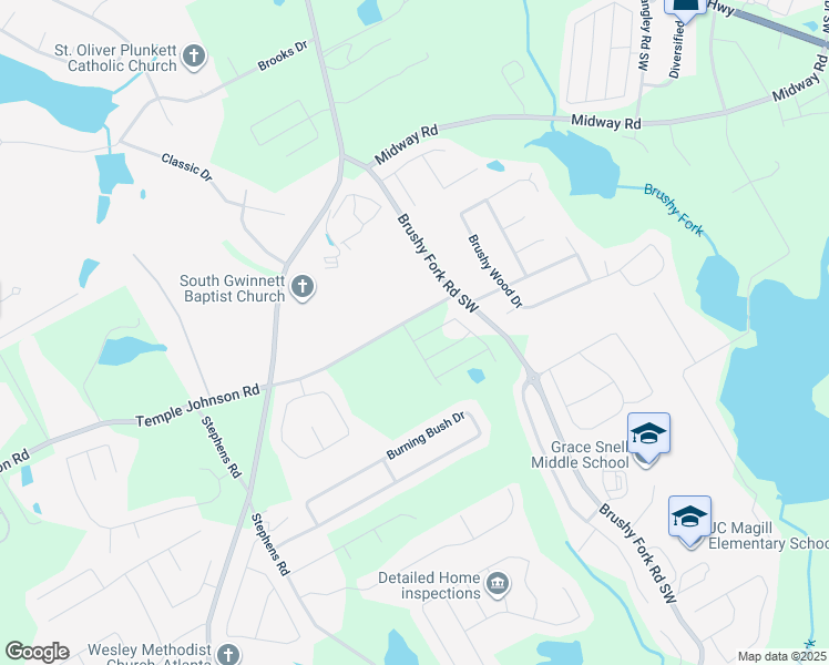 map of restaurants, bars, coffee shops, grocery stores, and more near 3708 Southfield Court in Loganville