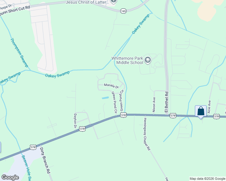 map of restaurants, bars, coffee shops, grocery stores, and more near 2706 Green Pond Circle in Conway