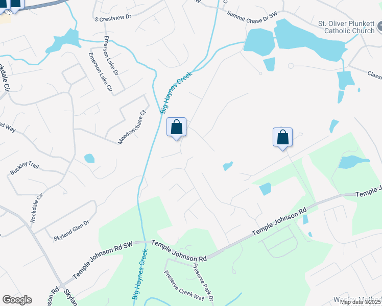 map of restaurants, bars, coffee shops, grocery stores, and more near 1679 Summit Place Way in Loganville