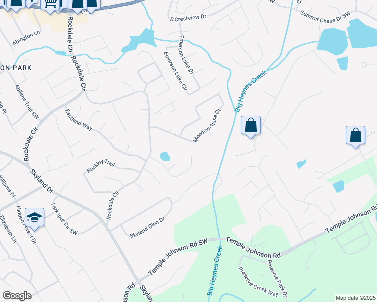 map of restaurants, bars, coffee shops, grocery stores, and more near 3285 Pond Ridge Trail in Snellville