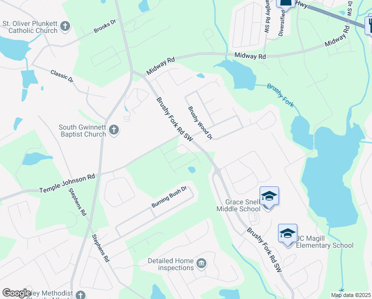 map of restaurants, bars, coffee shops, grocery stores, and more near 1107 Kingston Hill Drive in Loganville