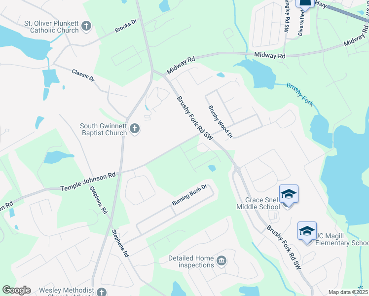 map of restaurants, bars, coffee shops, grocery stores, and more near 3708 Southfield Court in Loganville