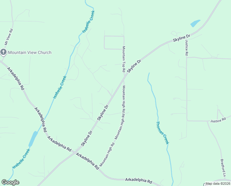 map of restaurants, bars, coffee shops, grocery stores, and more near 580 Skyline Drive in Warrior