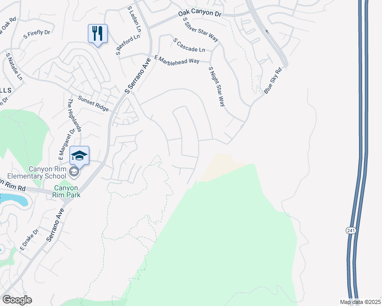 map of restaurants, bars, coffee shops, grocery stores, and more near 8163 Morning Sun Lane in Anaheim