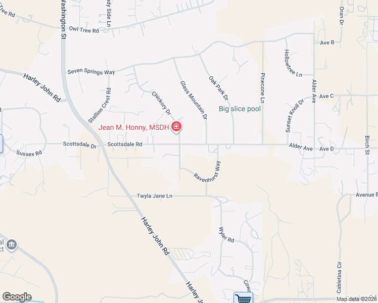 map of restaurants, bars, coffee shops, grocery stores, and more near 18953 Ravenhurst Way in Riverside