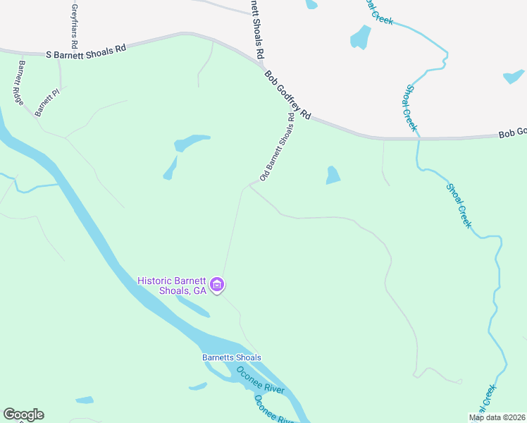 map of restaurants, bars, coffee shops, grocery stores, and more near 1123 Old Barnett Shoals Road in Athens